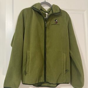 Disney Women’s Green Fleece Zip Up Jacket Size Small
